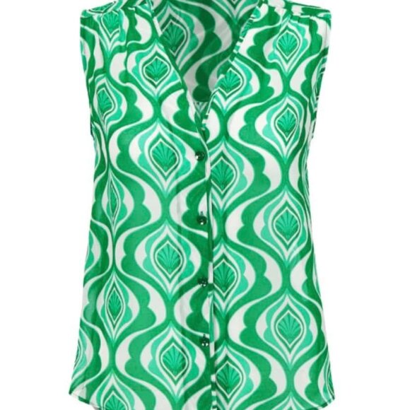 Cabi 6321 Scroll Print Top Spring 2023 Size XL EUC - Picture 2 of 9